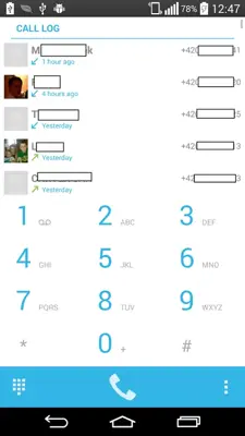 KitKat Dialer android App screenshot 2